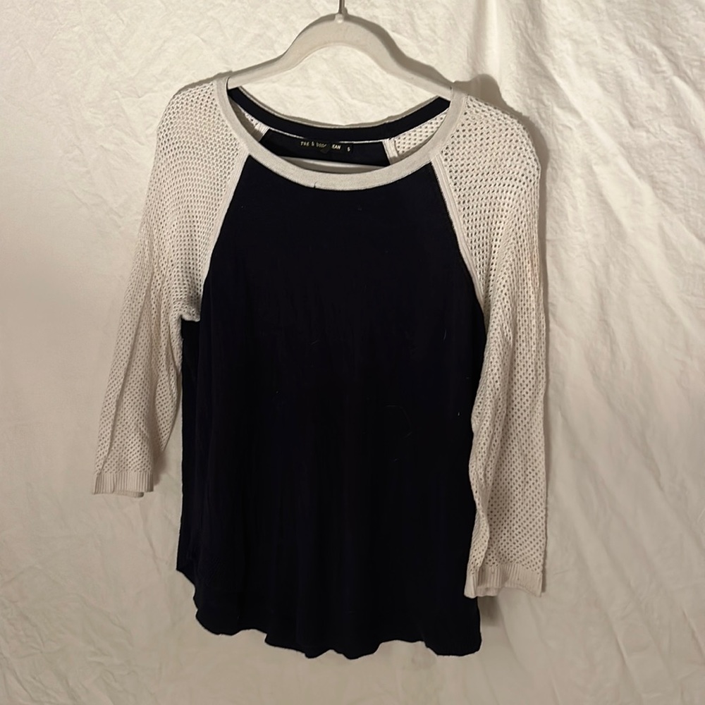 Rag&Bone long sleeve top mesh sleeves